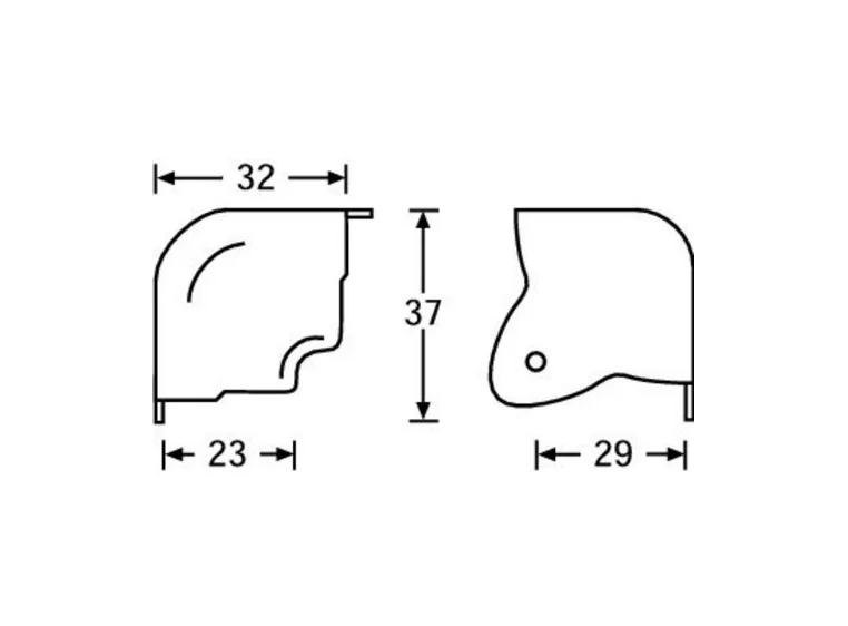 Adam Hall Hardware 4026 - Case Corner two-leg nickel-plated 